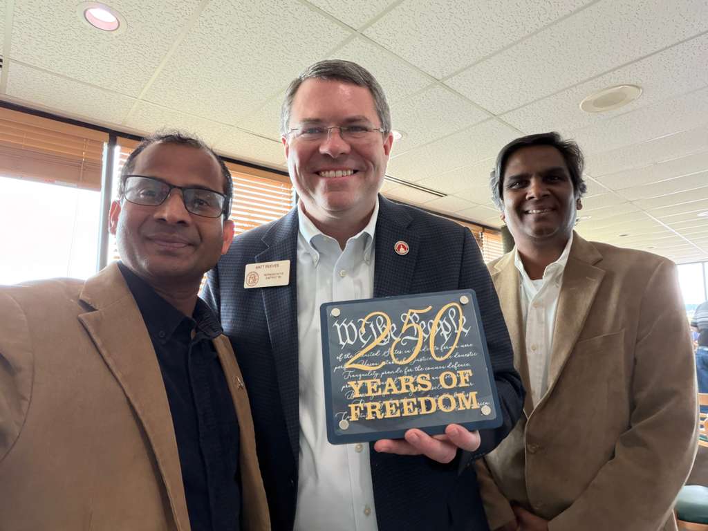 Ravi Mandadi with community and civic partners