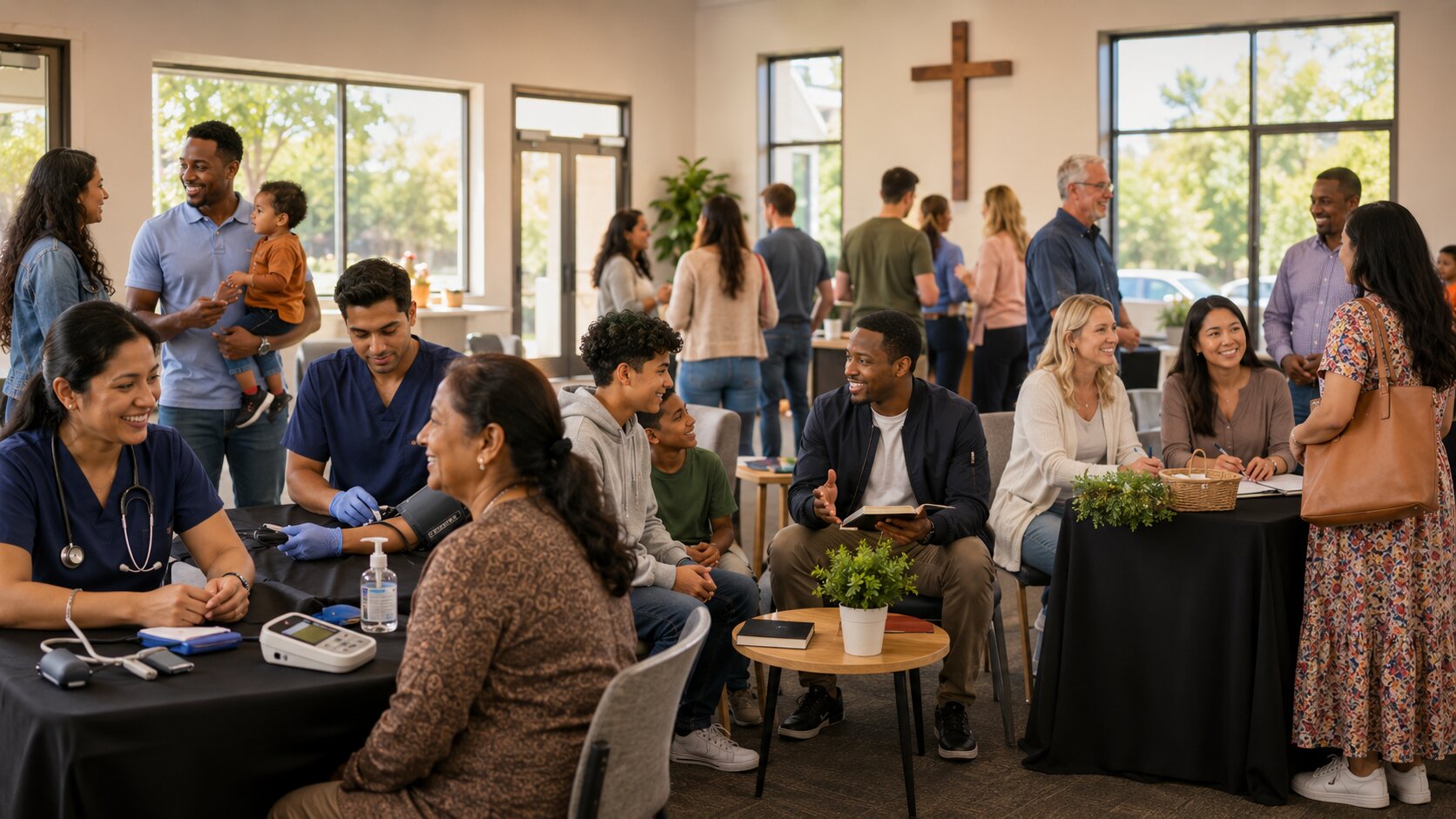 Community medical camp and fellowship gathering