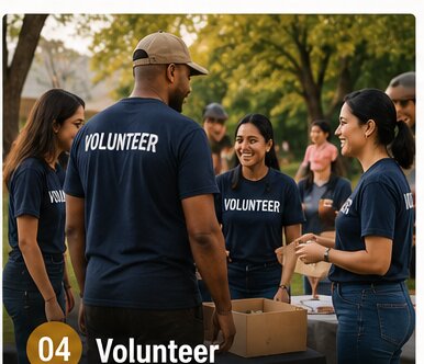 Volunteers serving the community